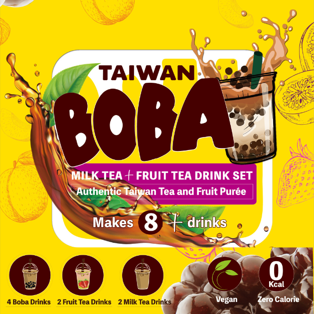 Boba Milk Tea + Fruit Tea Drink Set (make 8+ drinks)